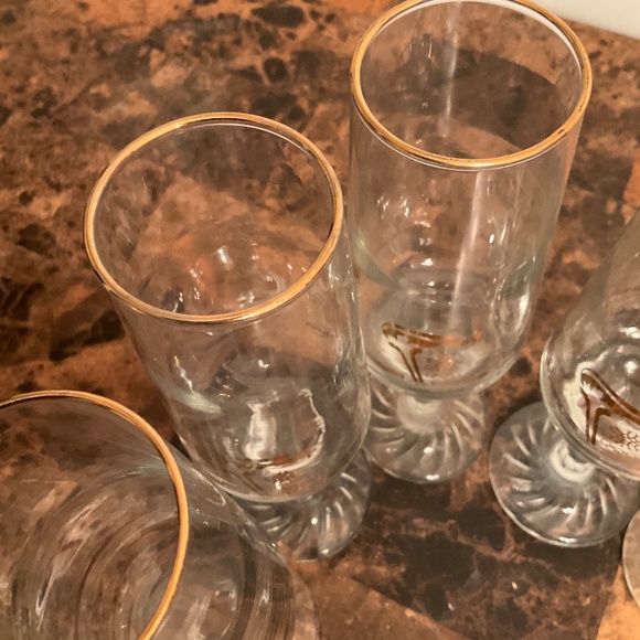 Set of 6 vintage 1988 Calgary Winter Olympics champagne flutes - Picture 2 of 4